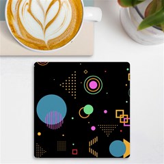 Colartive, Aesthetic, Amoled, Black, Colorful, Desenho UV Print Square Tile Coaster 