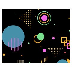 Colartive, Aesthetic, Amoled, Black, Colorful, Desenho Premium Plush Fleece Blanket (Medium)