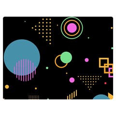 Colartive, Aesthetic, Amoled, Black, Colorful, Desenho Two Sides Premium Plush Fleece Blanket (Extra Small)