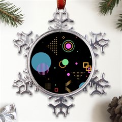 Colartive, Aesthetic, Amoled, Black, Colorful, Desenho Metal Large Snowflake Ornament