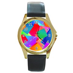 Colors, Color Round Gold Metal Watch by nateshop