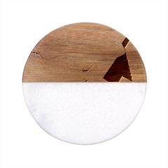 Colors, Color Classic Marble Wood Coaster (round)  by nateshop