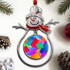 Colors, Color Metal Snowman Ornament by nateshop