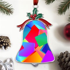 Colors, Color Metal Holly Leaf Bell Ornament by nateshop