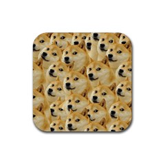 Doge, Memes, Pattern Rubber Coaster (square) by nateshop