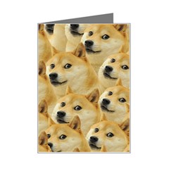 Doge, Memes, Pattern Mini Greeting Card by nateshop