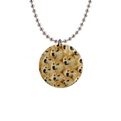 Doge, Memes, Pattern 1  Button Necklace by nateshop