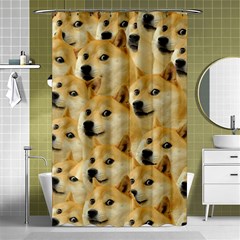 Doge, Memes, Pattern Shower Curtain 48  X 72  (small)  by nateshop