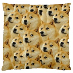 Doge, Memes, Pattern Standard Premium Plush Fleece Cushion Case (one Side) by nateshop