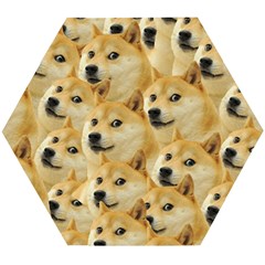 Doge, Memes, Pattern Wooden Puzzle Hexagon by nateshop