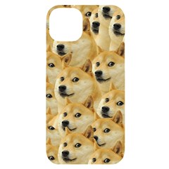 Doge, Memes, Pattern Iphone 14 Plus Black Uv Print Case by nateshop