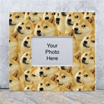 Doge, Memes, Pattern White Wall Photo Frame 5  x 7  Front