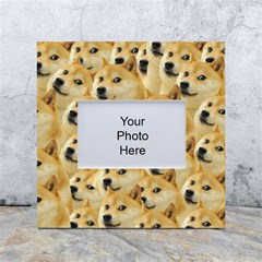 Doge, Memes, Pattern White Box Photo Frame 4  X 6  by nateshop