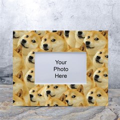 Doge, Memes, Pattern White Tabletop Photo Frame 4 x6  by nateshop