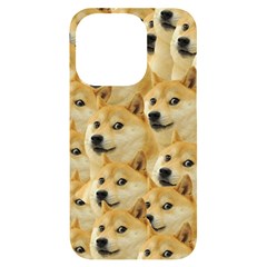 Doge, Memes, Pattern Iphone 14 Pro Black Uv Print Case by nateshop