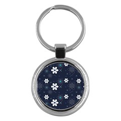 Flowers Pattern , Pattern, Flowers, Texture Key Chain (round) by nateshop