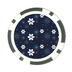 Flowers Pattern , Pattern, Flowers, Texture Poker Chip Card Guard