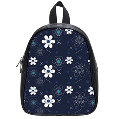 Flowers Pattern , Pattern, Flowers, Texture School Bag (Small)