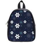 Flowers Pattern , Pattern, Flowers, Texture School Bag (Small) Front