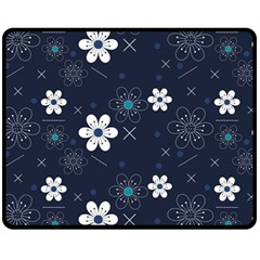 Flowers Pattern , Pattern, Flowers, Texture Fleece Blanket (Medium)