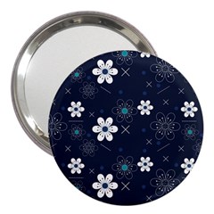 Flowers Pattern , Pattern, Flowers, Texture 3  Handbag Mirrors