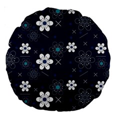 Flowers Pattern , Pattern, Flowers, Texture Large 18  Premium Round Cushions