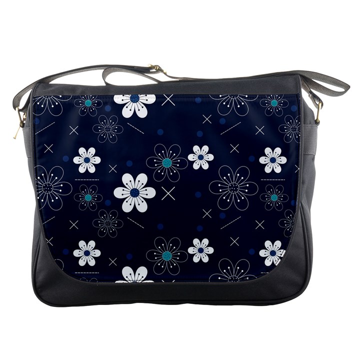 Flowers Pattern , Pattern, Flowers, Texture Messenger Bag