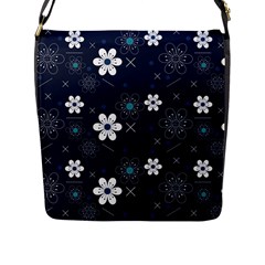 Flowers Pattern , Pattern, Flowers, Texture Flap Closure Messenger Bag (l) by nateshop