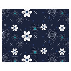 Flowers Pattern , Pattern, Flowers, Texture Two Sides Premium Plush Fleece Blanket (medium) by nateshop