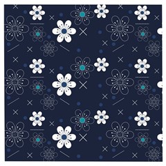 Flowers Pattern , Pattern, Flowers, Texture Wooden Puzzle Square