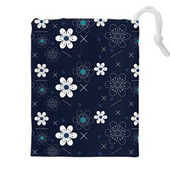 Flowers Pattern , Pattern, Flowers, Texture Drawstring Pouch (4xl) by nateshop