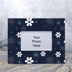 Flowers Pattern , Pattern, Flowers, Texture White Tabletop Photo Frame 4 x6 