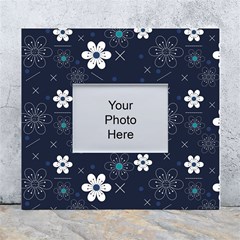 Flowers Pattern , Pattern, Flowers, Texture White Wall Photo Frame 5  X 7  by nateshop