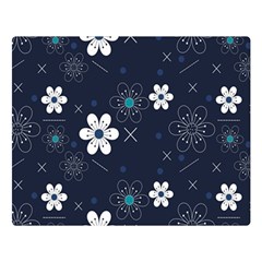 Flowers Pattern , Pattern, Flowers, Texture Premium Plush Fleece Blanket (large) by nateshop