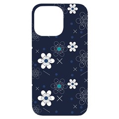 Flowers Pattern , Pattern, Flowers, Texture iPhone 14 Pro Max Black UV Print Case