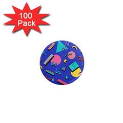 Geometric Shapes Material Design, Lollipop, Lines 1  Mini Magnets (100 Pack)  by nateshop