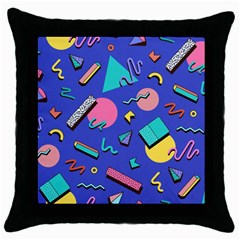 Geometric Shapes Material Design, Lollipop, Lines Throw Pillow Case (black) by nateshop