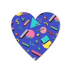 Geometric Shapes Material Design, Lollipop, Lines Heart Magnet by nateshop