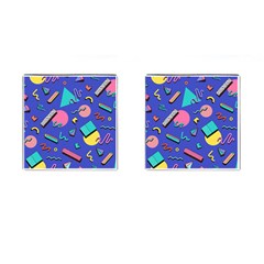 Geometric Shapes Material Design, Lollipop, Lines Cufflinks (square) by nateshop