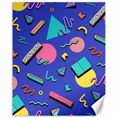 Geometric Shapes Material Design, Lollipop, Lines Canvas 16  X 20  by nateshop