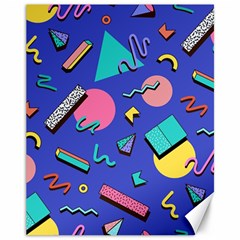 Geometric Shapes Material Design, Lollipop, Lines Canvas 11  X 14  by nateshop