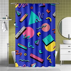 Geometric Shapes Material Design, Lollipop, Lines Shower Curtain 48  X 72  (small)  by nateshop