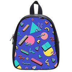 Geometric Shapes Material Design, Lollipop, Lines School Bag (small) by nateshop