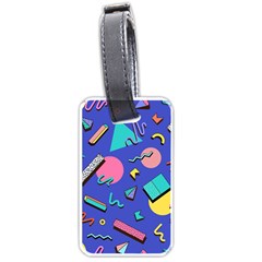 Geometric Shapes Material Design, Lollipop, Lines Luggage Tag (one Side) by nateshop