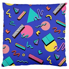 Geometric Shapes Material Design, Lollipop, Lines Large Cushion Case (two Sides) by nateshop