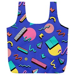 Geometric Shapes Material Design, Lollipop, Lines Full Print Recycle Bag (xl) by nateshop