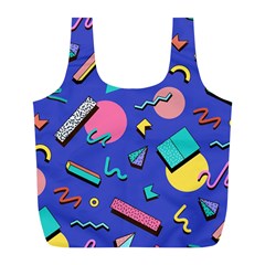 Geometric Shapes Material Design, Lollipop, Lines Full Print Recycle Bag (l) by nateshop