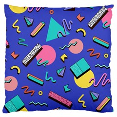 Geometric Shapes Material Design, Lollipop, Lines Standard Premium Plush Fleece Cushion Case (two Sides) by nateshop