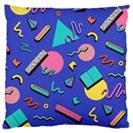 Geometric Shapes Material Design, Lollipop, Lines Large Premium Plush Fleece Cushion Case (Two Sides) Front