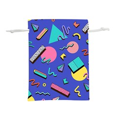 Geometric Shapes Material Design, Lollipop, Lines Lightweight Drawstring Pouch (l) by nateshop